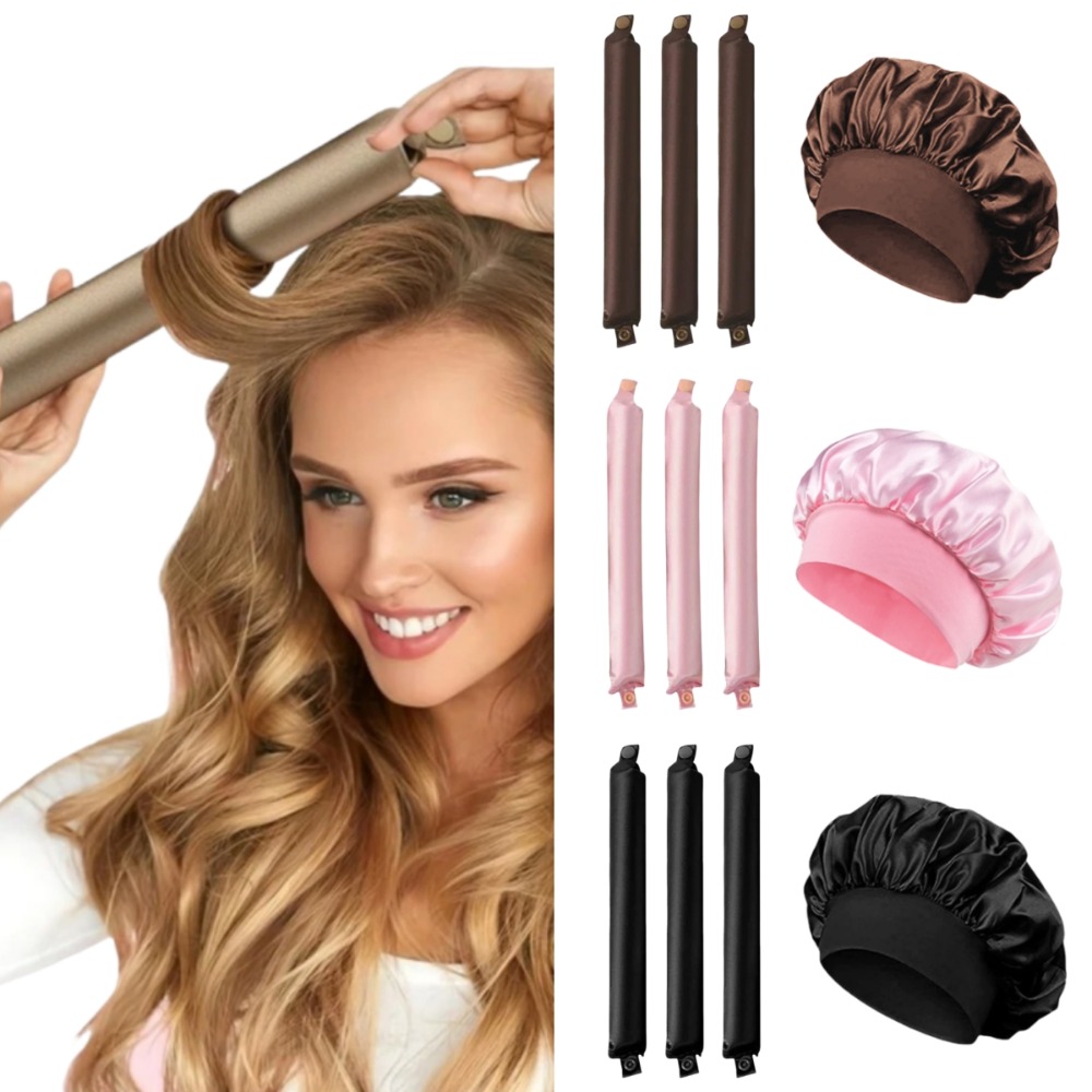 Preacher Curl Pad - Heatless Curling Rod Headband Soft Hair
