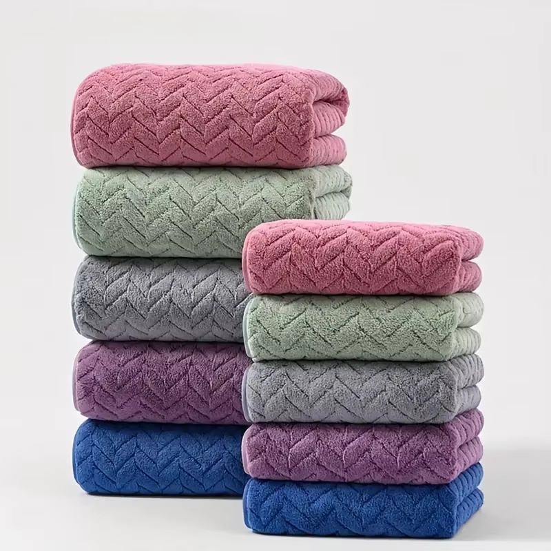 Home Gym Nala - 6Pcs Thick Coral Velvet Towel Set,
