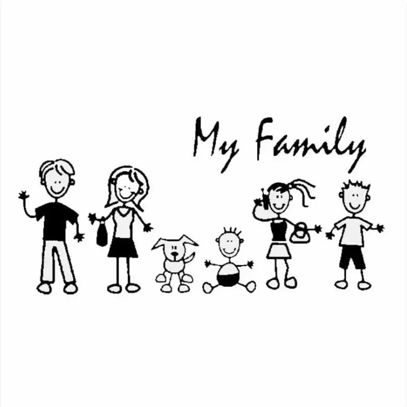 Weight Plate Bumper - Car Sticker Family Stick Figure Kid