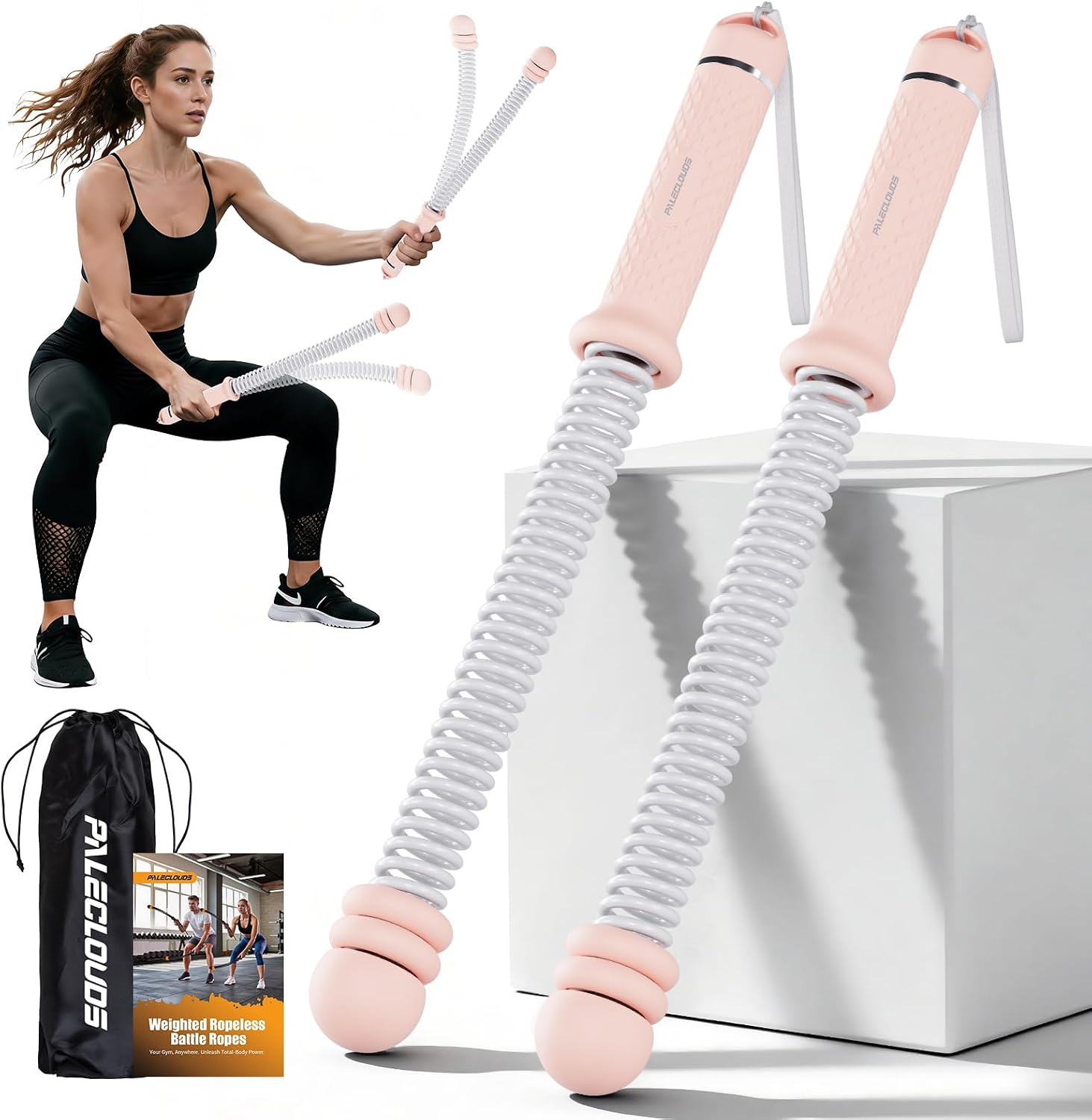 Home Gym Weight - Portable Ropeless Battle Ropes, Adjustable Weights