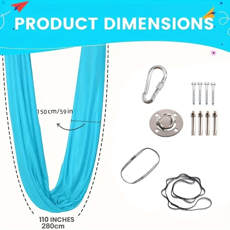 1.5*2.8m Elastic Swing Hammock - Yoga Trapeze Swing review and price