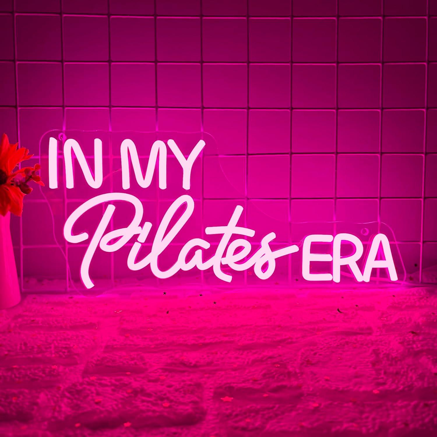In My Pilates Era Neon Sign Di - Home Gym Yoga Studio review and price
