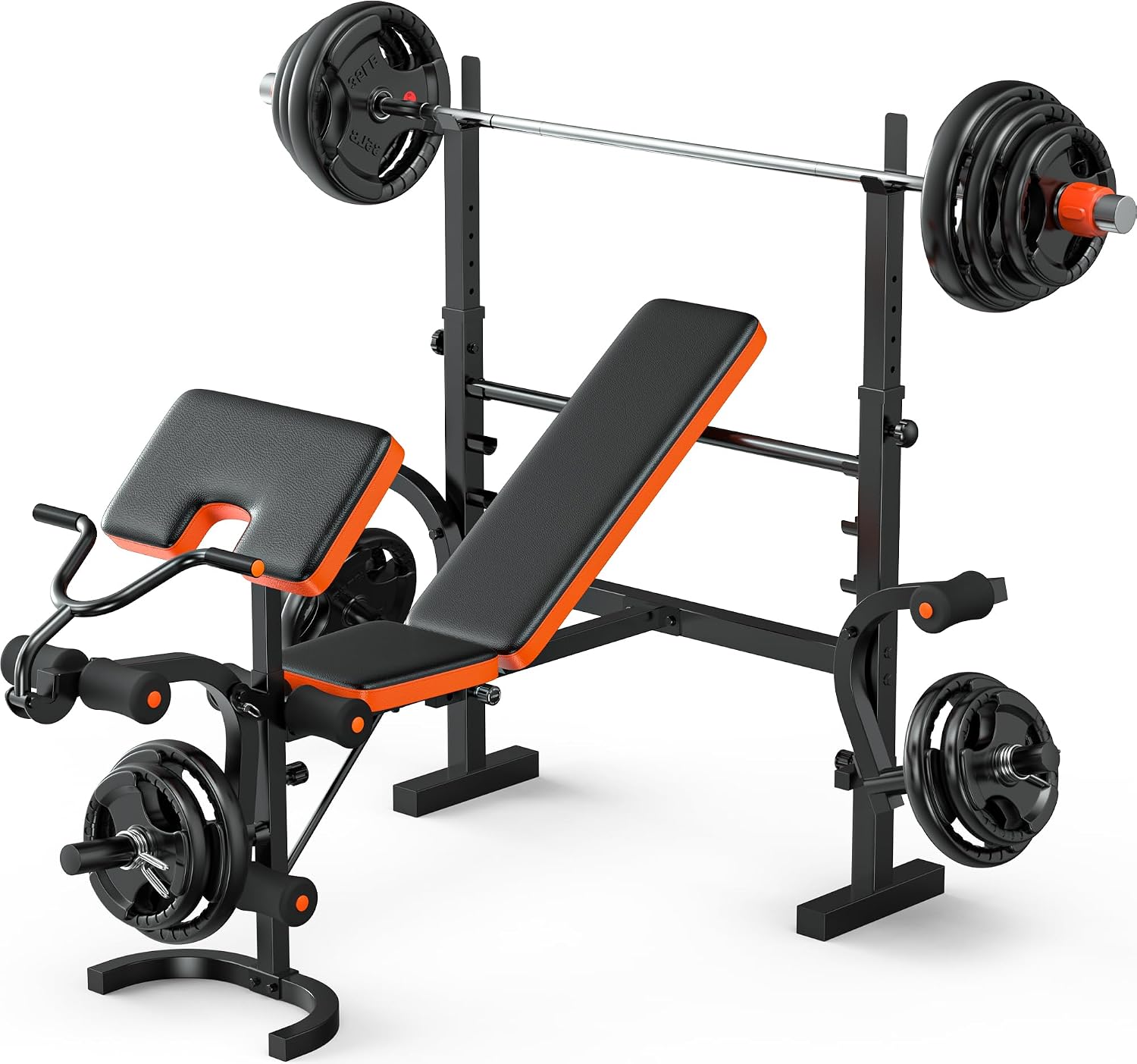 Weight Bench 770LBS with Leg E - Home Gym Leg Extension review and price