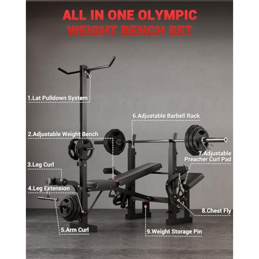 Home Gym 8-in-1 Foldable Weigh - Home Gym Leg Extension review and price