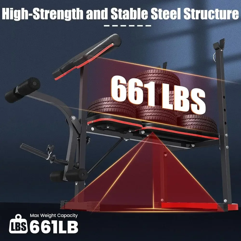 8-in-1 Adjustable Weight Bench - Home Gym Leg Extension review and price