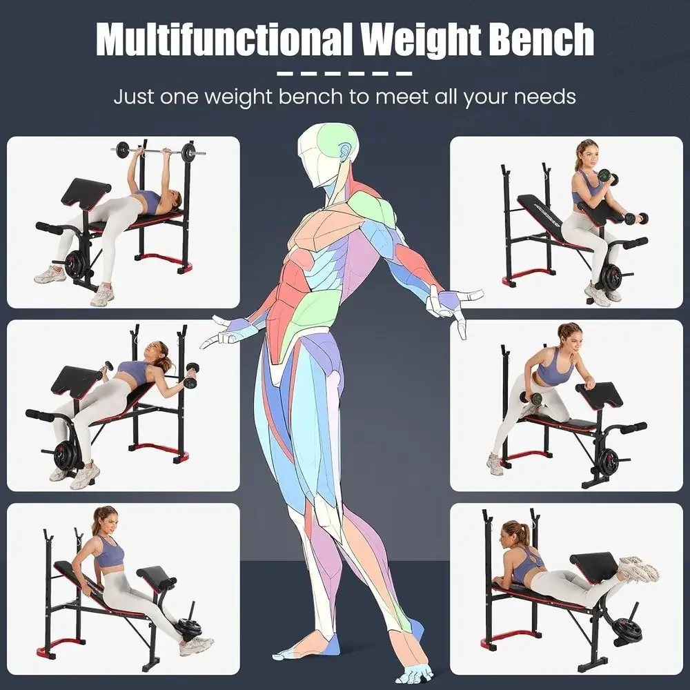 8-in-1 Adjustable Weight Bench - Home Gym Leg Extension review and price
