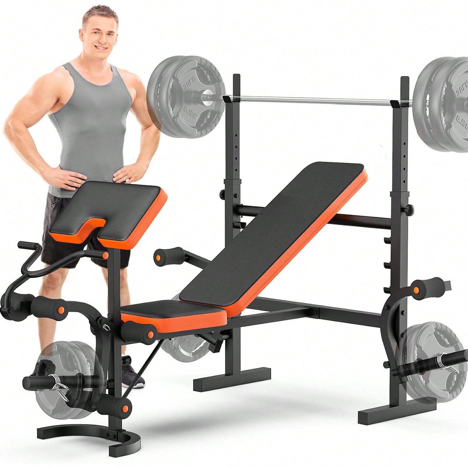 GIKPAL Weight Bench, Bench Pre - Home Gym Leg Extension review and price