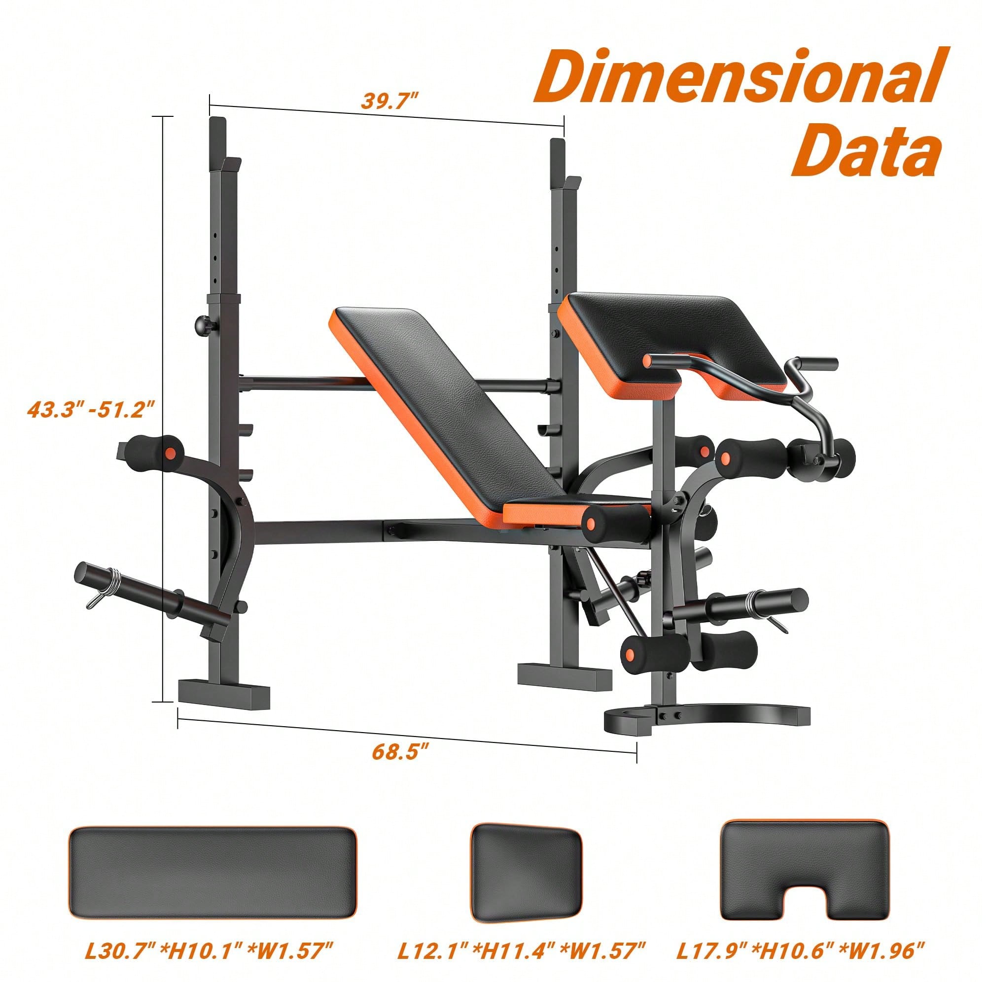 GIKPAL Weight Bench, Bench Pre - Home Gym Leg Extension review and price