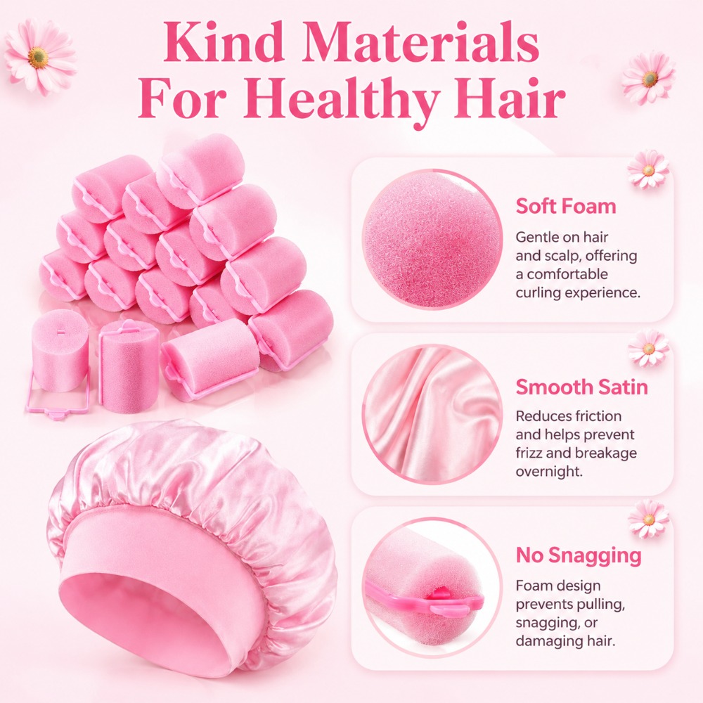 Sponge Hair Rollers with Satin - Preacher Curl Pad review and price
