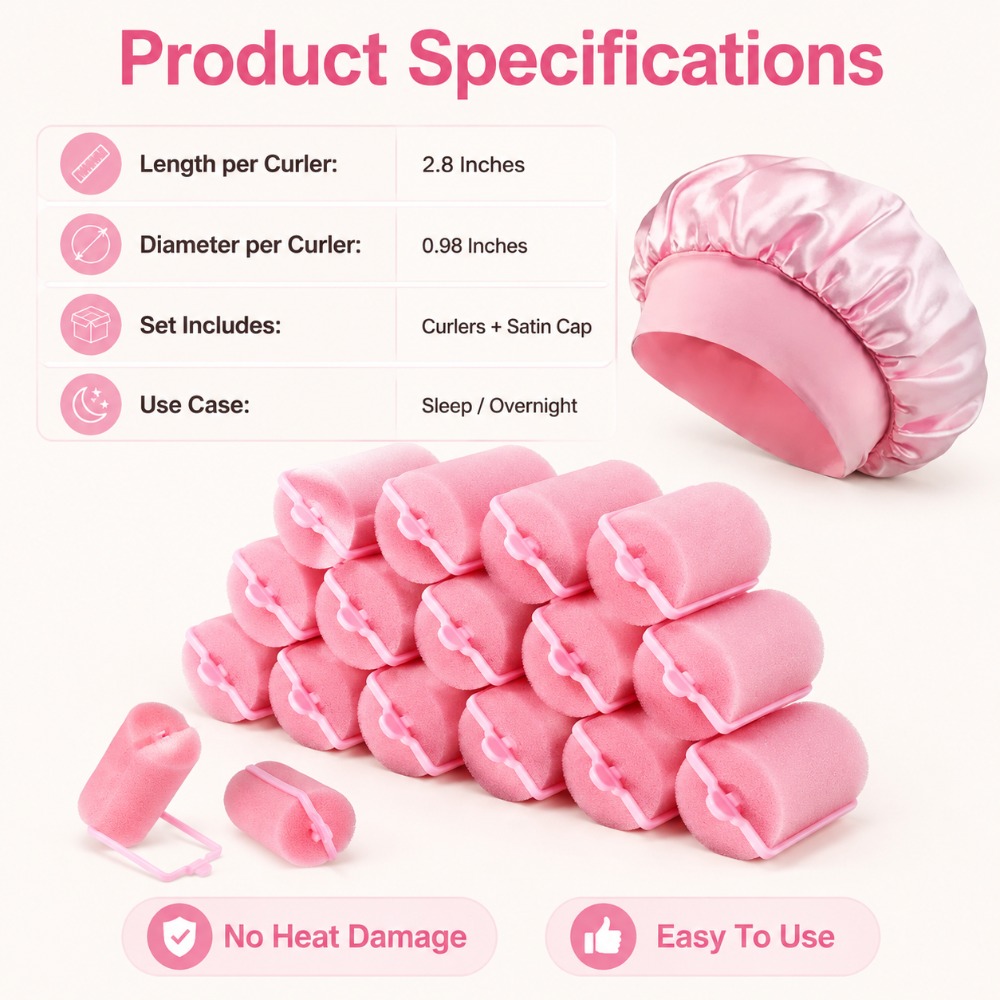Sponge Hair Rollers with Satin - Preacher Curl Pad review and price