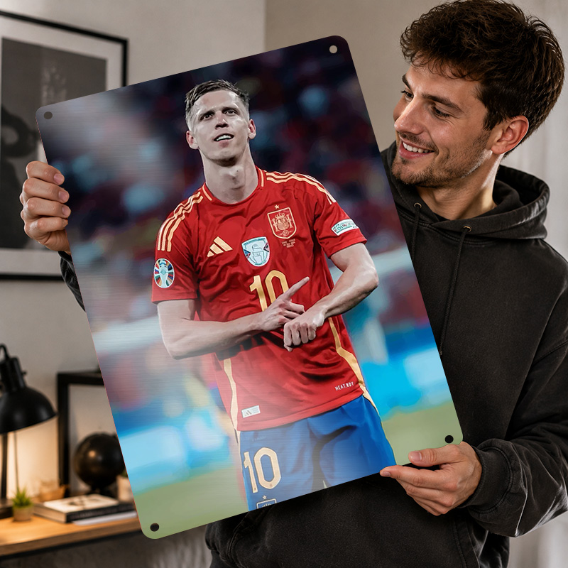 Dani Olmo Textured Posters Cus - Home Gym Yes Or No review and price
