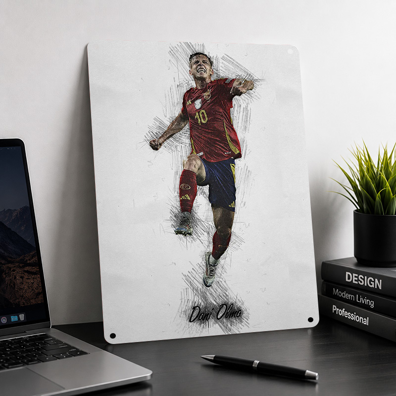 Dani Olmo Textured Posters Cus - Home Gym Yes Or No review and price