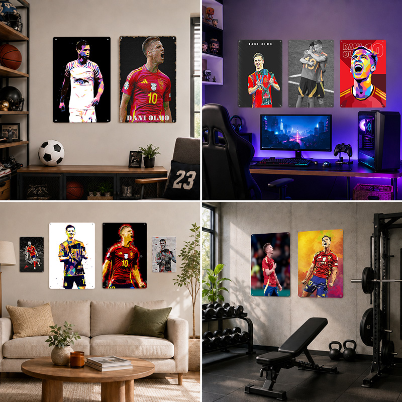 Dani Olmo Textured Posters Cus - Home Gym Yes Or No review and price