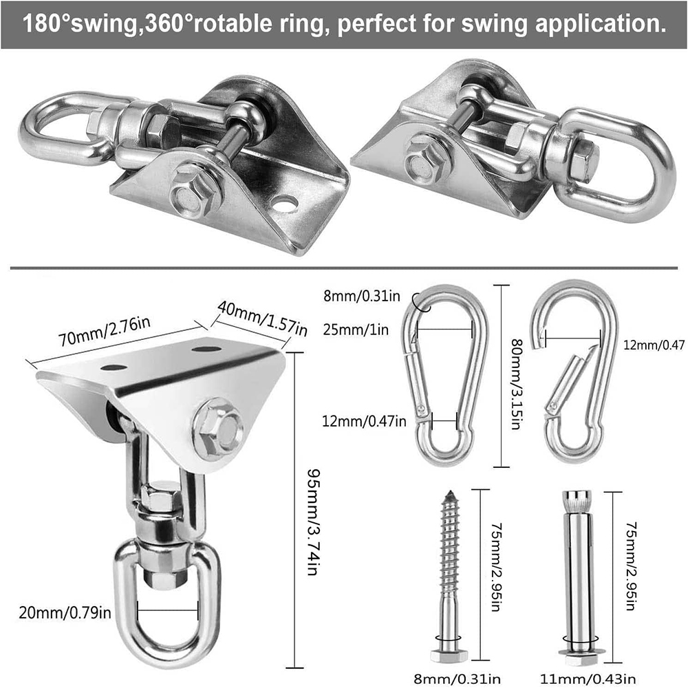 Heavy Duty Swing Hangers Hooks - Yoga Trapeze Swing review and price