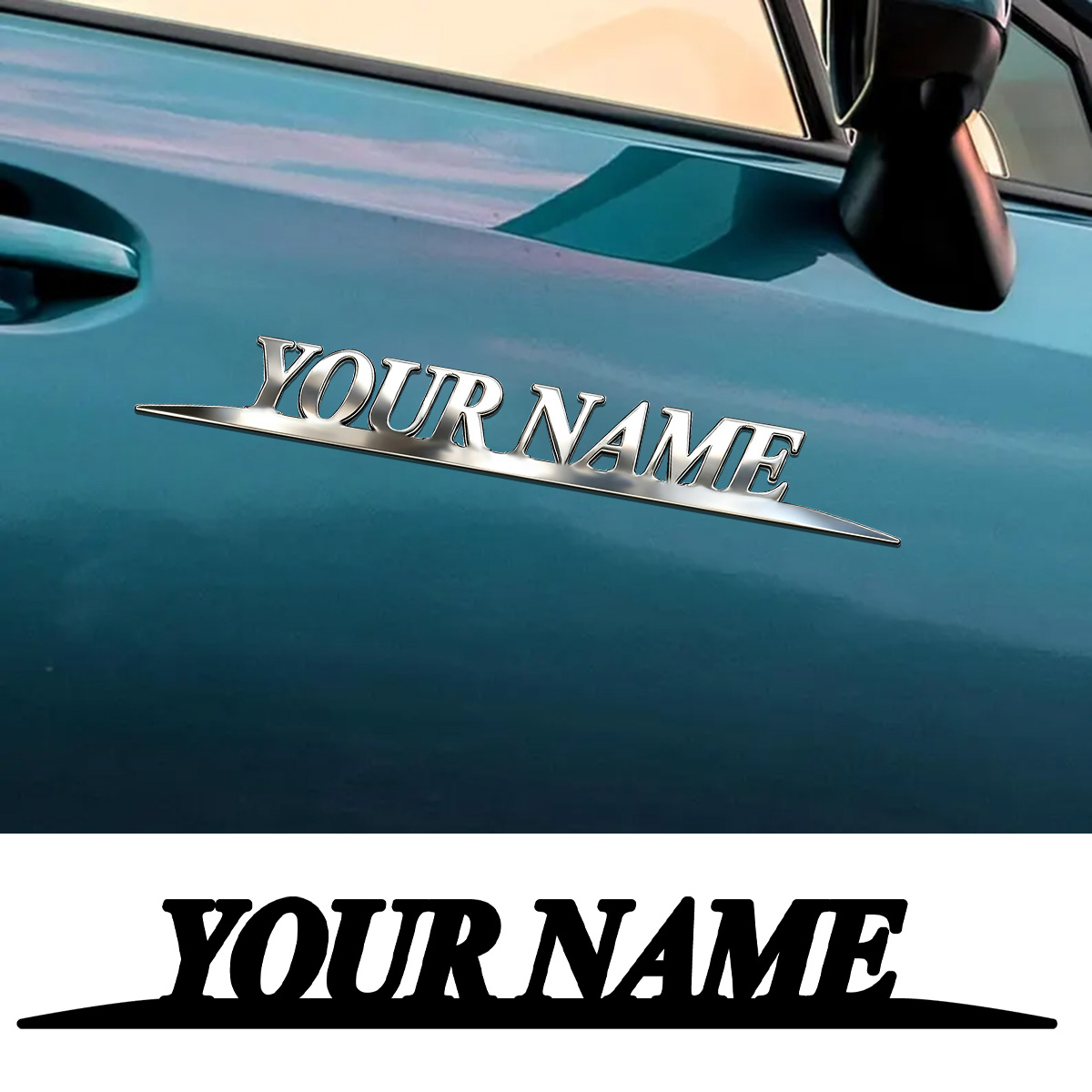 Metal Trendy YOUR NAME Sticker - Weight Plate Bumper review and price