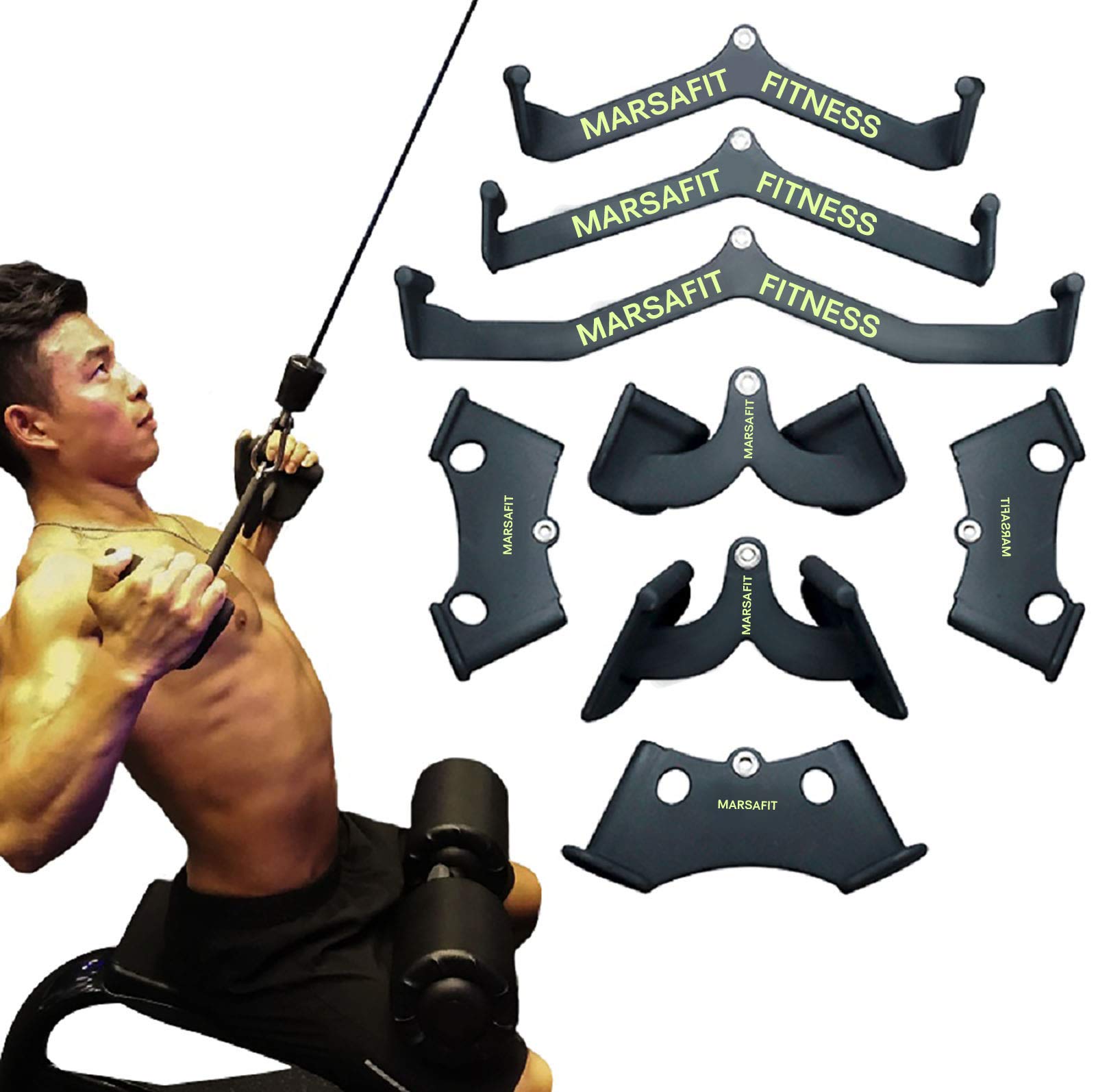 Lat Pull Down Bar Rowing Handl - Preacher Curl Pad review and price