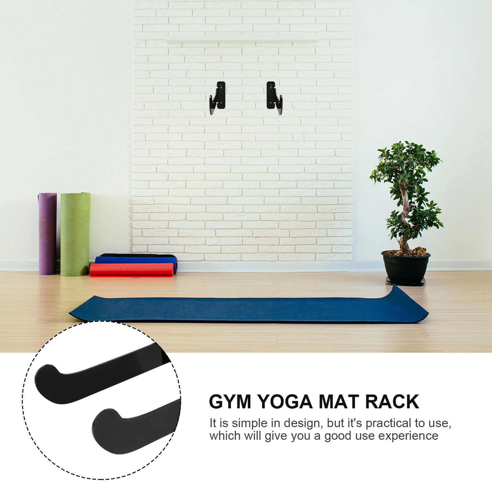 1Pair Yoga Mat Wall Hanger Com - Home Gym For Small Spaces review and price