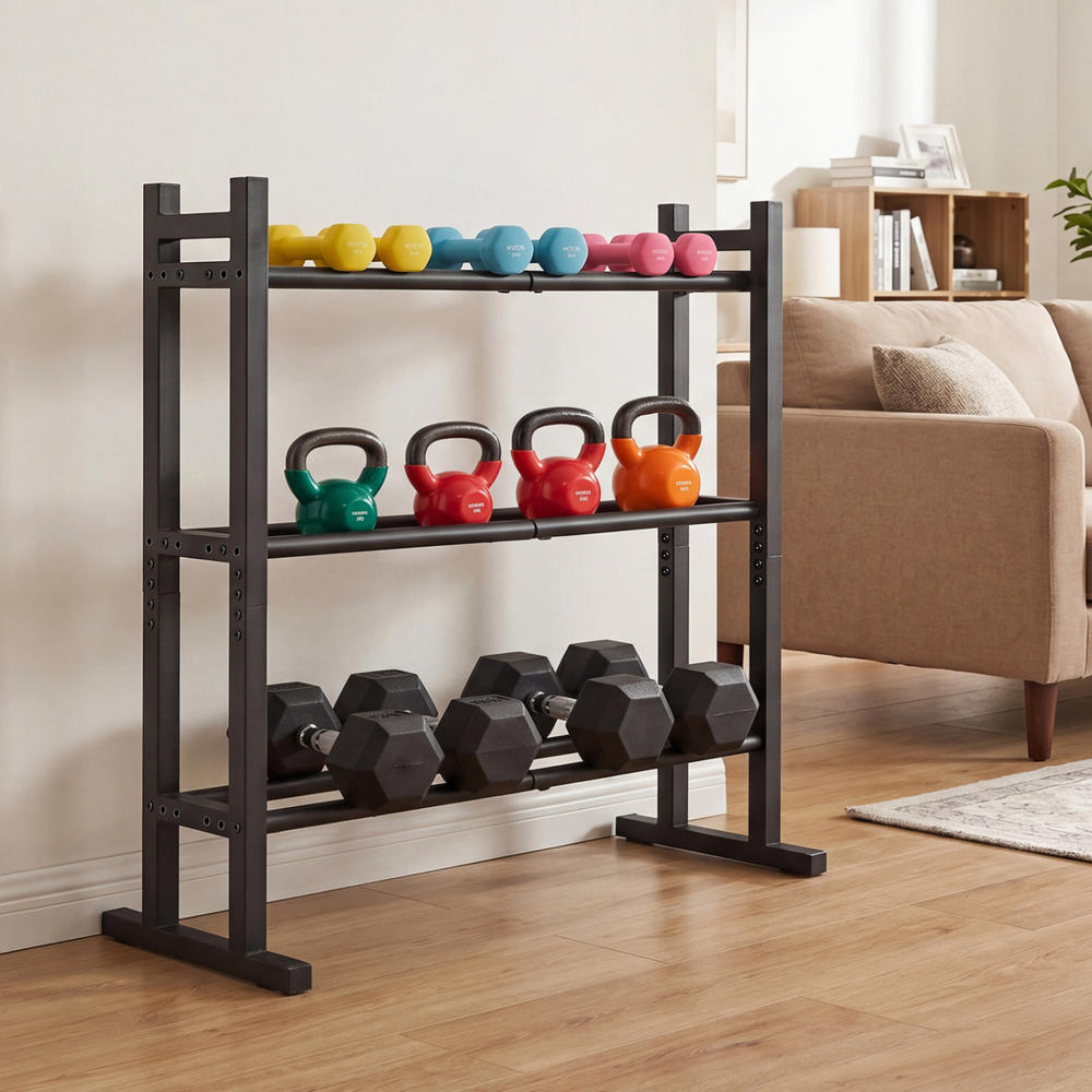 Heavy Duty 3-Tier Dumbbell Rac - Home Gym Weight review and price