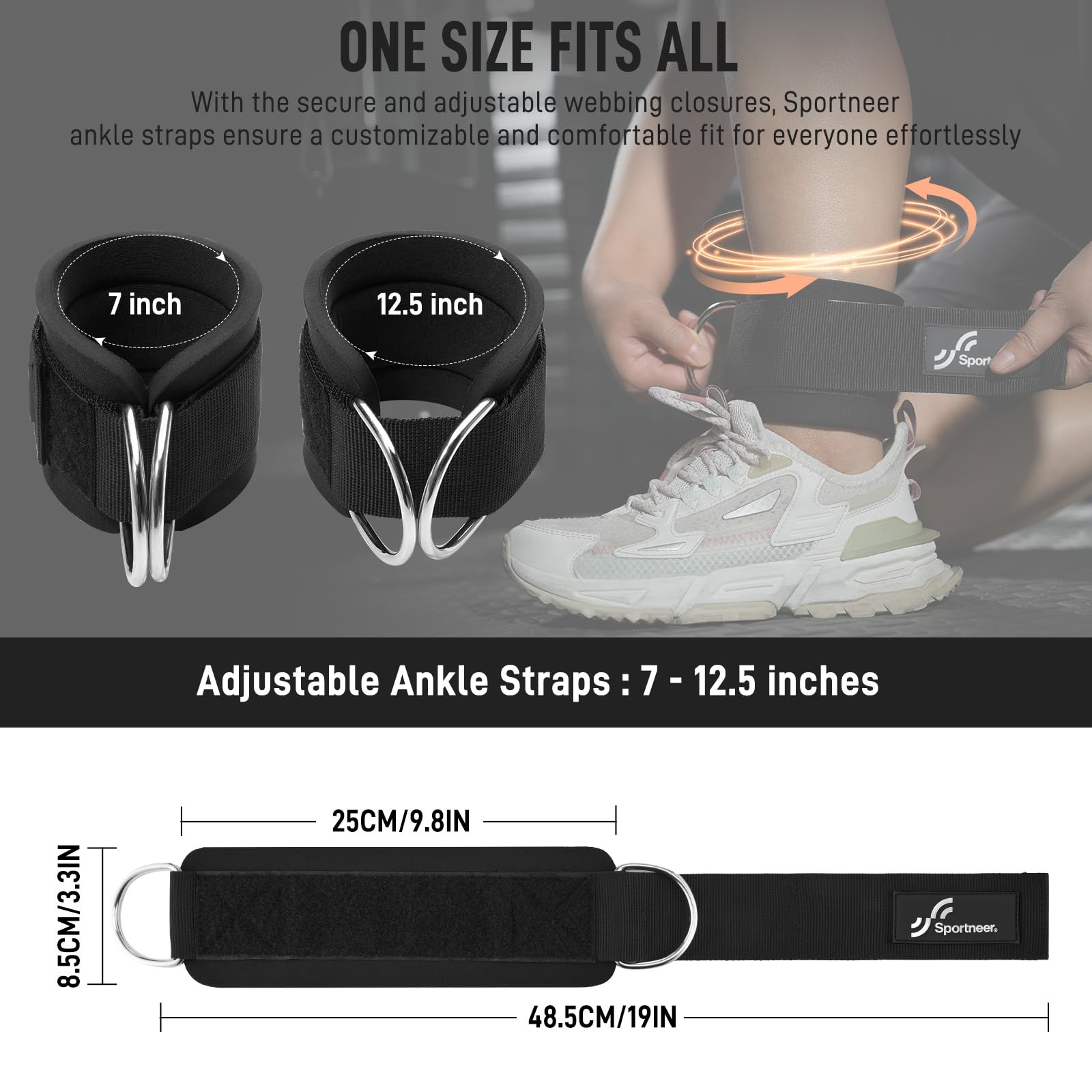 Sportneer Adjustable Ankle Str - Home Gym Leg Extension review and price