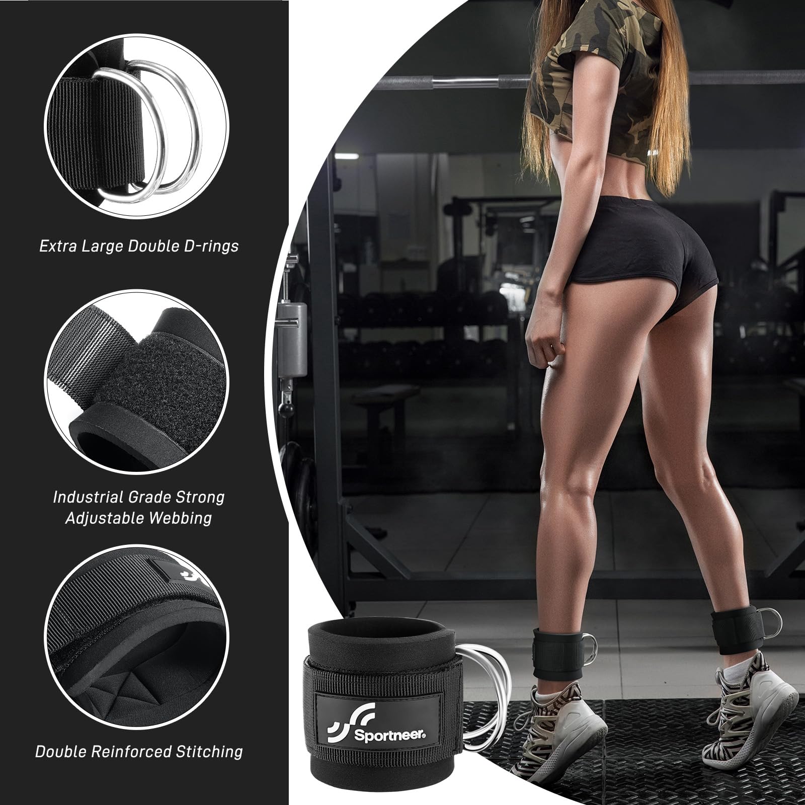 Sportneer Adjustable Ankle Str - Home Gym Leg Extension review and price