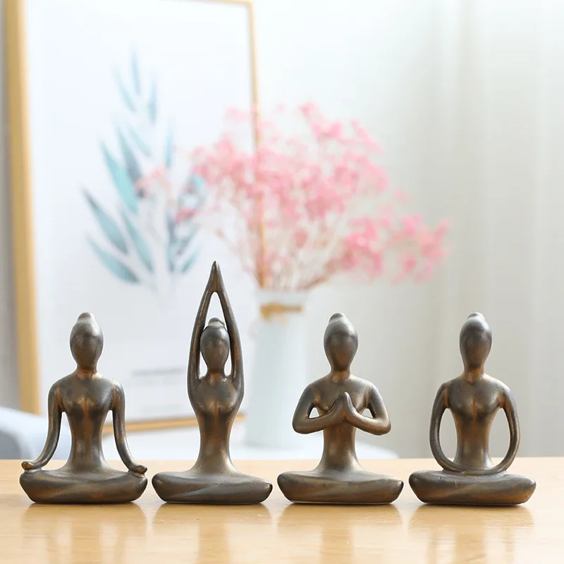 Abstract Yoga Poses Zen Cerami - Home Gym Zen review and price