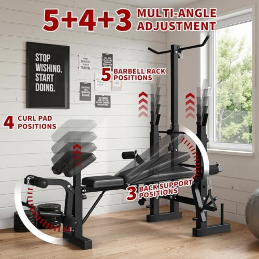 Home Gym Weight Bench Set: Ste - Home Gym Leg Extension review and price