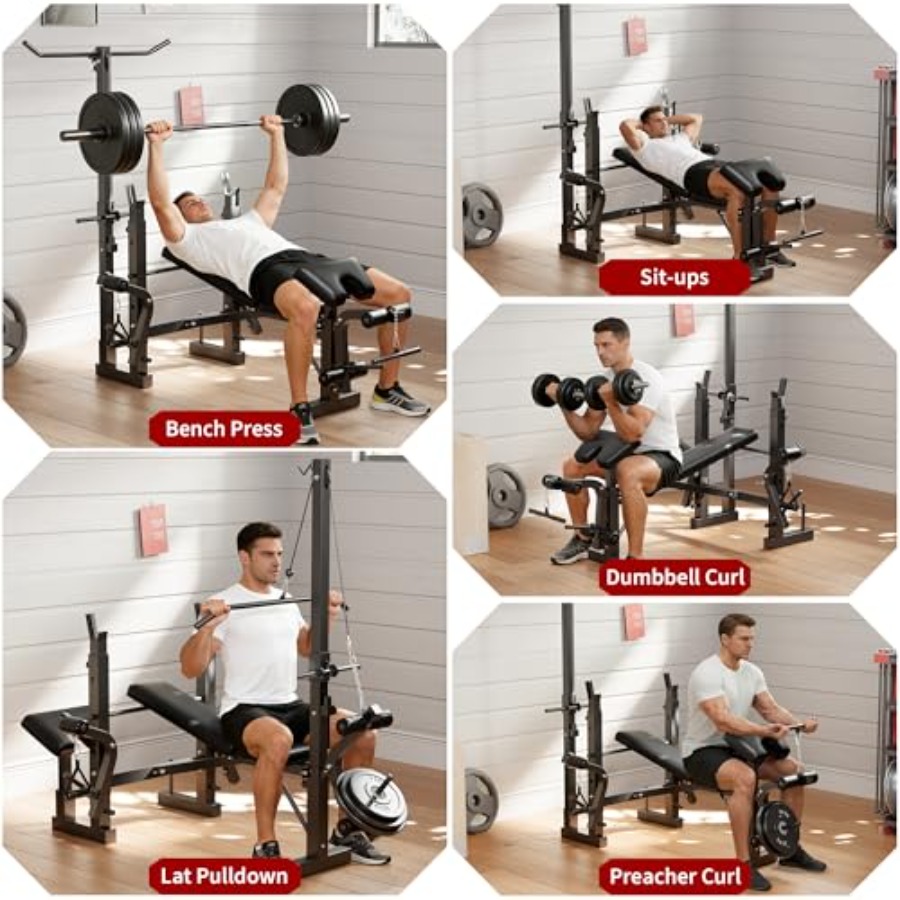 Home Gym Weight Bench Set: Ste - Home Gym Leg Extension review and price