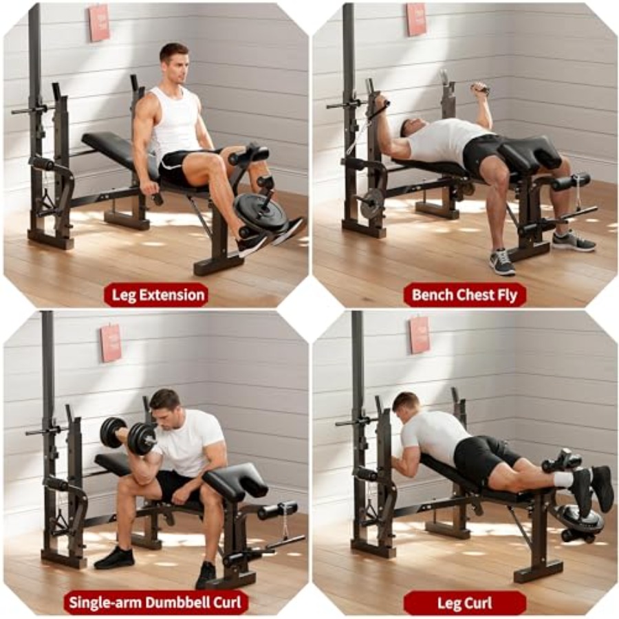 Home Gym Weight Bench Set: Ste - Home Gym Leg Extension review and price