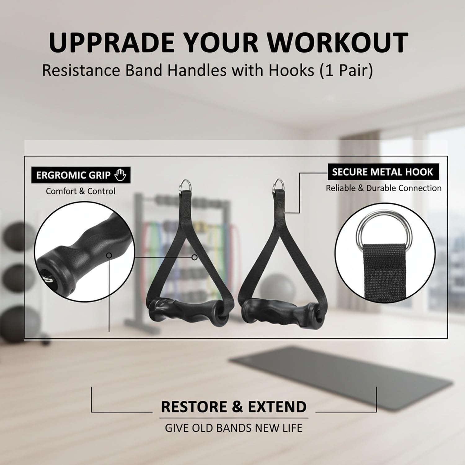 1Pair Ergonomic Exercise Handl - Lat Pulldown Cable review and price