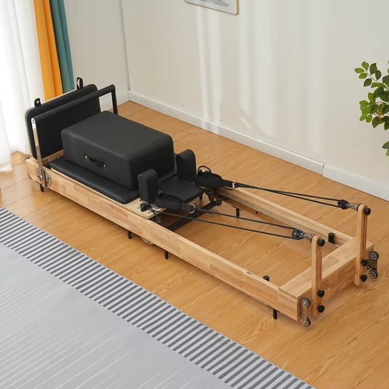 Wood Folding Pilates Reformer  - Home Gym Yoga Studio review and price