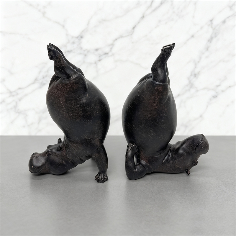 Yoga Hippo Resin Figurine Zen  - Home Gym Zen review and price