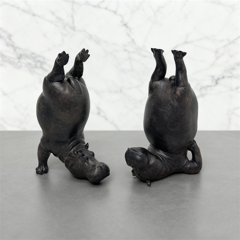 Yoga Hippo Resin Figurine Zen  - Home Gym Zen review and price