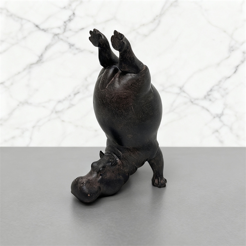 Yoga Hippo Resin Figurine Zen  - Home Gym Zen review and price